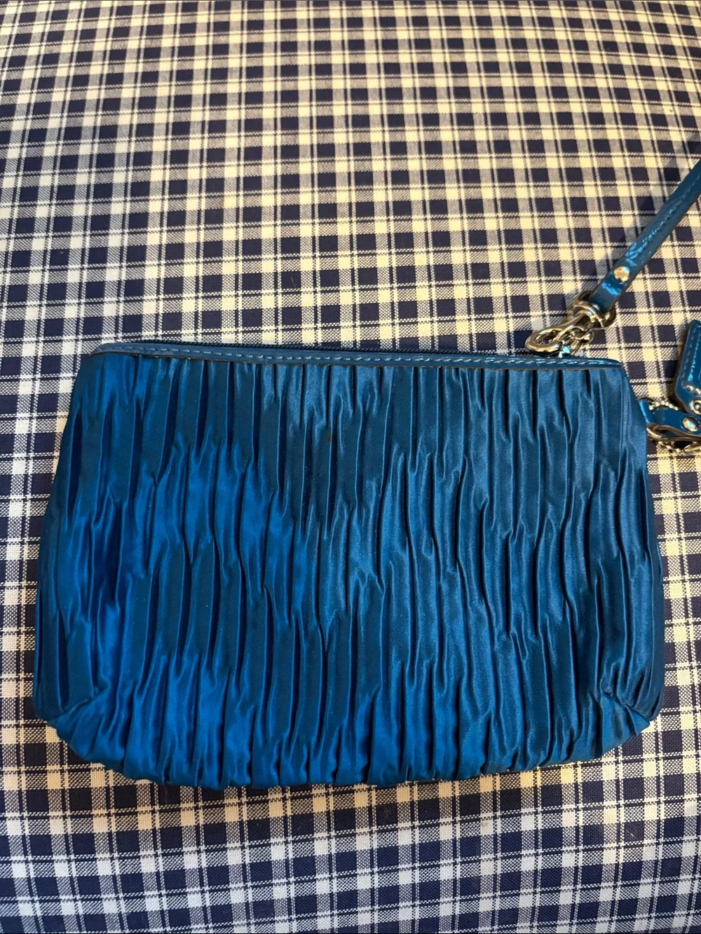 Coach teal satin